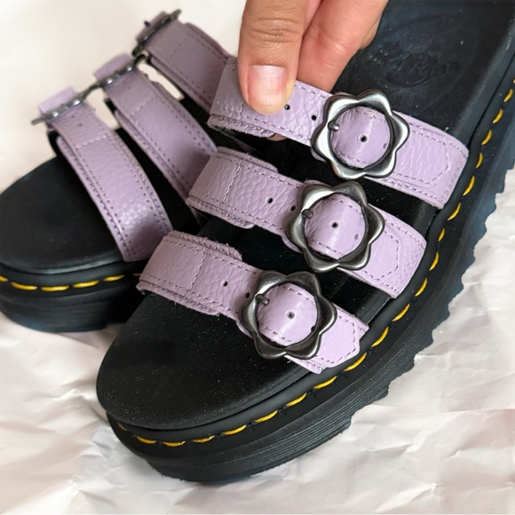 Blaire Flower Buckle Slide Sandals - Picture 3 of 7